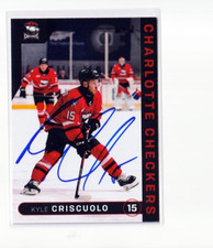 KYLE CRISCUOLO autographed SIGNED '24/25 CHARLOTTE CHECKERS team card