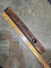 Stanley SW No. 3 24 Inch Wooden Level & Plumb Bubbles Good Working Condition