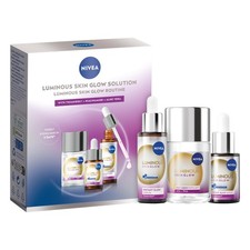 NIVEA Luminous Skin Glow Solution Gift Pack (3 Products), 100ml + 30ml + 15ml 