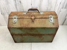 Vintage Simonsen Metal Large Heavy Duty Mechanics Cantilever Tool Box Military