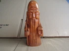 Chinese / Asian Wood Statue God Of Longevity Shouxing Shou Lao 8" tall