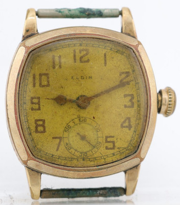 ELGIN Gr. 462, 3/0s, TRENCH WATCH, STELLAR CASE, 30.8x38.7mm, FOR REPAIR (M16)