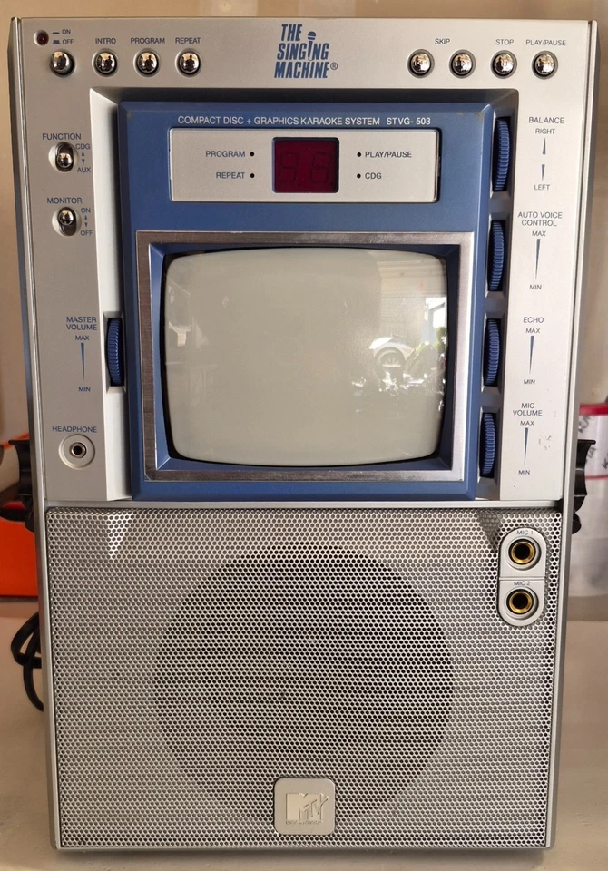 MTV The Singing Machine (2003) VTG CD+Graphics Karaoke System #STVG-503 No Mics - Image 2 of 4