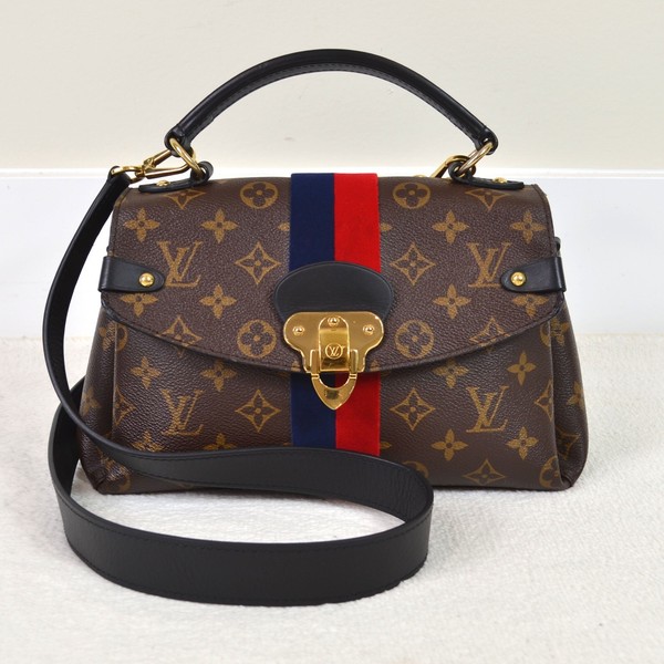 Louis Vuitton Georges BB Monogram Leather Shoulder Bag Satchel Handbag Purse