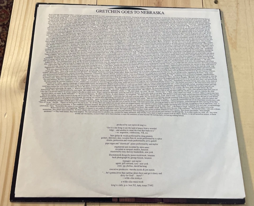 King's X – Gretchen Goes To Nebraska Vinyl LP (1989, Atlantic) 81997-1 - Image 3 of 4