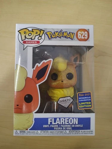 Funko Pop! Pokemon Flareon #629 Diamond 2021 Wondrous Convention Exclusive