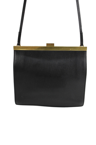 Celine Womens Single Strap Smooth Calfskin Mini Clasp Shoulder Handbag Black - Bild 6 von 17