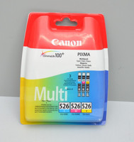 3X Original Canon CLI-526 Tintenpatronen Multipack Cyan / Magenta / Gelb 9Ml Neu