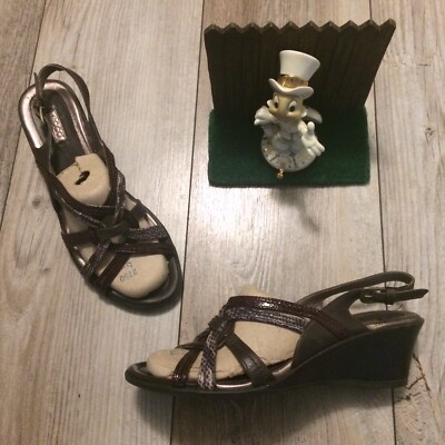 Ecco Size EUR 41 US 10 10.5 Brown Snake Sandals Minimal Wear 672219