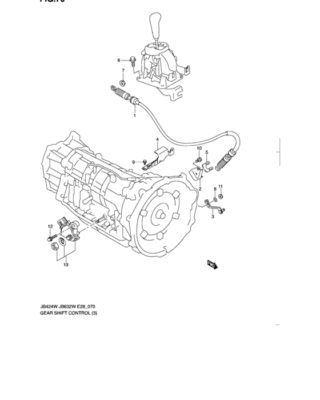 SHIFT CABLE Auto Trans OEM GEAR SELECT for 09-10 SUZ GRAND VITARA