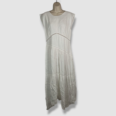frame white linen dress Frame Women's Linen Day Dress | White