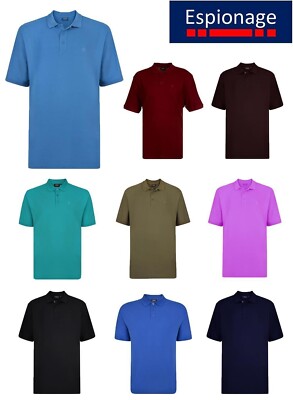 Espionage Herren Plus Size Premium Baumwoll Polo (PO74) 2XL-8XL, 20 Farben