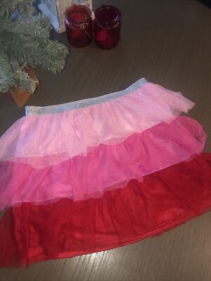Celebrate   red chiffon stretch skirt sz XL 14/16