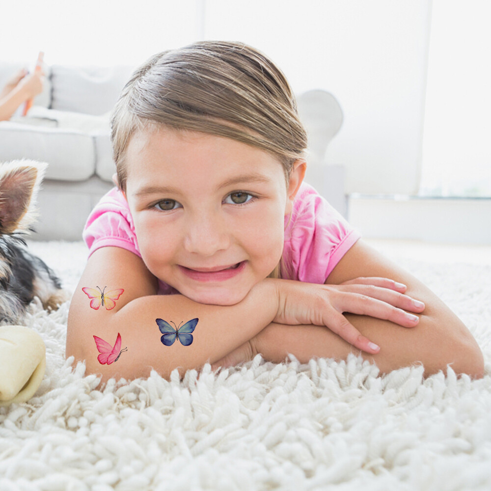 36 Sheets Beautiful Tattoos Stickers Temporary Butterfly Cute eBay