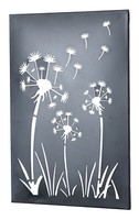 Wandbild Pusteblume H45Cm Schwarz Metallbild Wanddeko Metalldeko Schild Blume