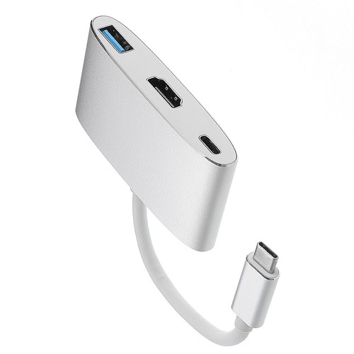 3in1 Type C USB3.1 to USB-C 4K HDMI USB 3.0 Adapter Conventer Hub Aluminum Alloy - Picture 6 of 8