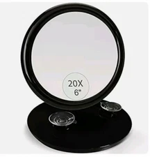 20x Magnifying Mirror Suction Cup Travel Makeup Tweezing NIP