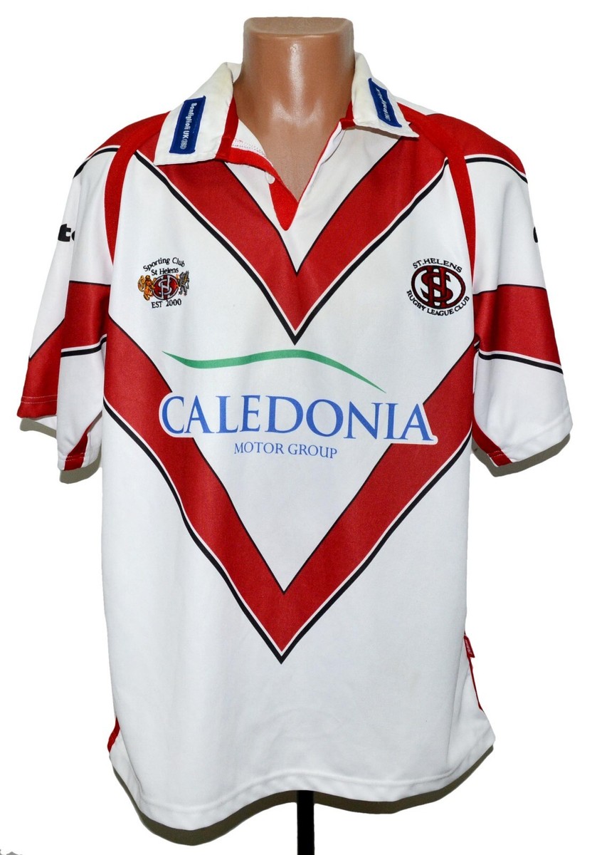HELENS UK RUGBY LEAGUE SHIRT EXITO L SIGNED