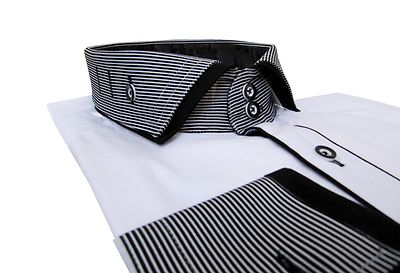 Slim-fit Herren Hemd Button Down Langarm 39/40 Gr.M weiß schwarz 
