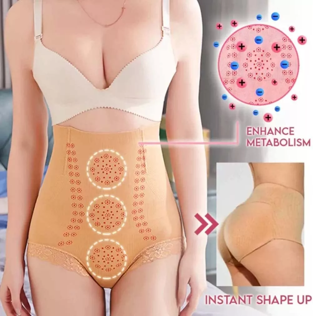 Womens Unique Fiber Lace Shaper Fat Burning Tummy Control Underwear