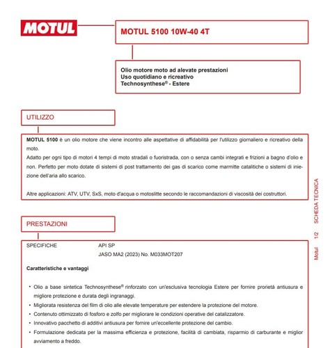 MOTUL 5100 10W40 OIL CUTTING KIT + FILTER YAMAHA XVS 950 A MIDNIGHT STAR 2009 - Picture 4 of 4