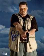 JOHN GOODMAN SIGNED 11x14 PHOTO WALTER SOBCHAK THE BIG LEBOWSKI RARE BECKETT BAS