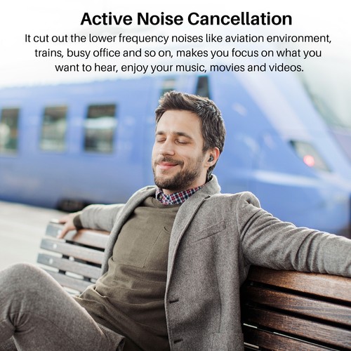 TOZO NC7 Pro Bluetooth 5.3 Earbuds 6 Mic Hybrid Active Noise Canceling Headphone - 第 4/9 張圖片