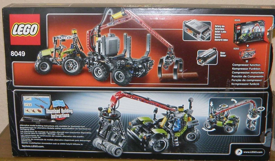 Lego Technic 8049 Traktor mit Forstkran mit OVP und Anleitung 100% komplett TOP - Bild 2 von 2