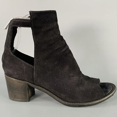 OFFICINE CREATIVE Taille Daim Noir Découpe Bout Ouvert Arrière