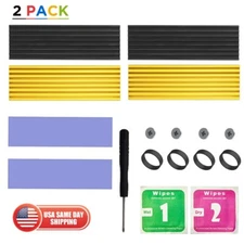 2-Pack M.2 2280 SSD Heatsink for PS5 PC NVMe Cooler Passive Heat Sink with Fins