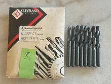 8 new Cleveland Letter L #2130 ACFT Type C Screw Machine HSS Twist Drills, USA