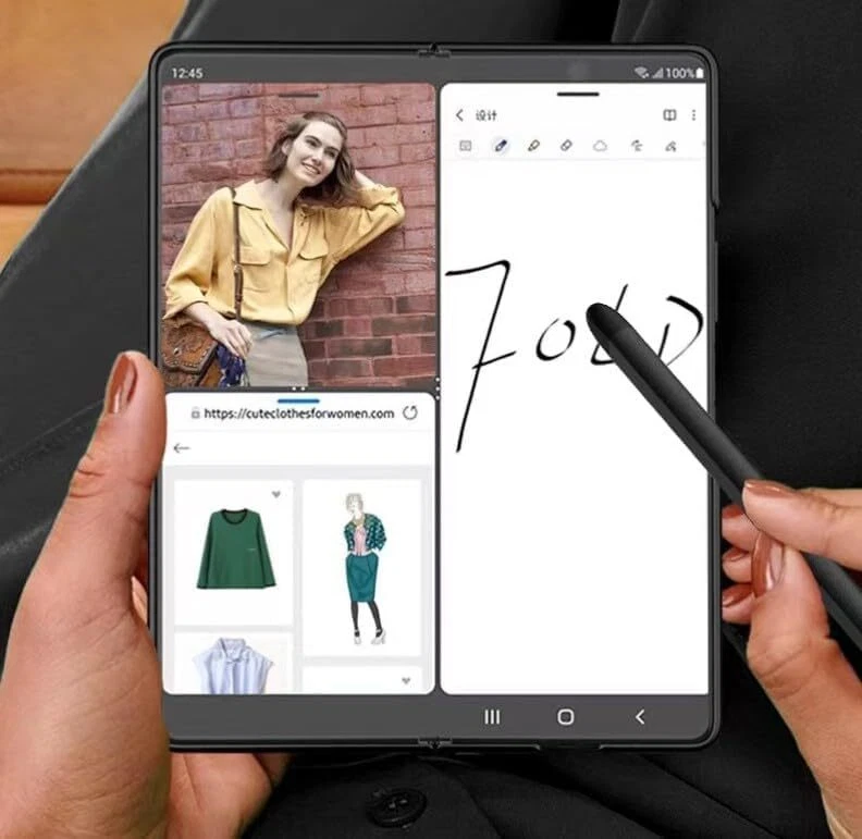 Capacitive Pen For Samsung Z Fold 6/5/4/3 Screen Pen Writing Hands Touch Stylus - Image 4 of 4