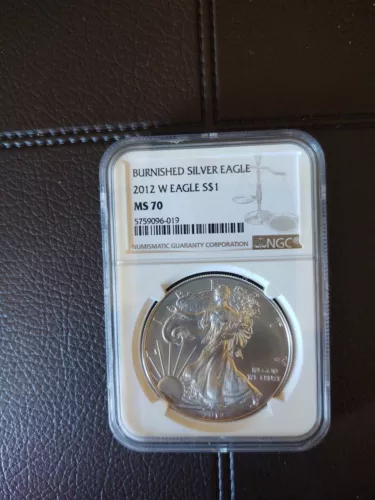 2012 W Silver Eagle Burnished NGC MS70