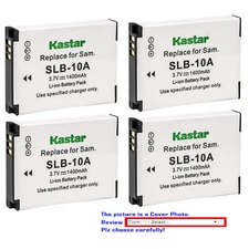 Kastar Replacement Battery for Samsung SLB-10A & Samsung WB500 WB550 Camera