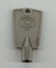 National Cabinet Lock Kenmore Freezer Key 4 Point Child Endangerment Vintage