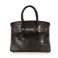 Hermès Havane Matte Niloticus Crocodile Birkin 30 Phw