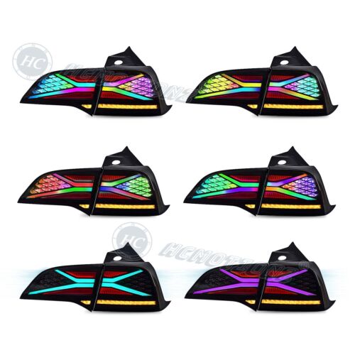 HCmotion RGB LED Tail Lights For Tesla Model 3 Model Y 2017-2021 DRL Animation - Picture 3 of 8