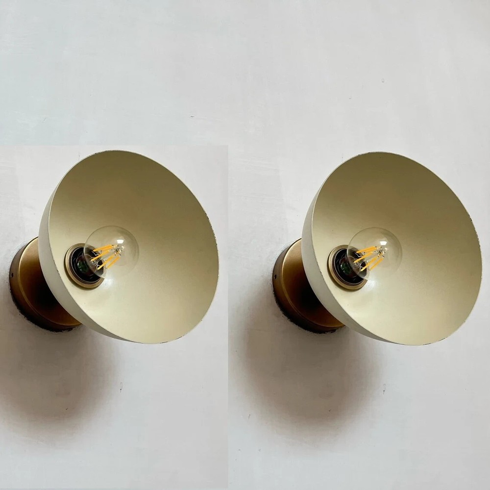 Aplique de pared par de luces de pared modernas de latón crudo montaje empotrado lámpara de pared fijador.