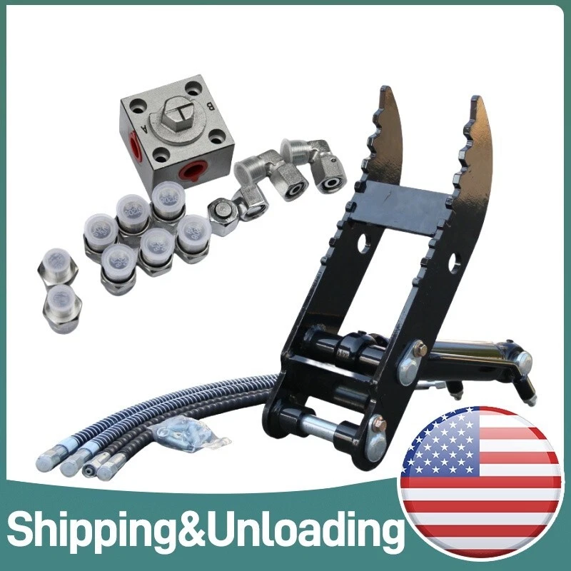 Fits For Mini Excavators Small Digger Attachment Kit Hydraulic Thumb Clip Clamp - Image 2 of 4