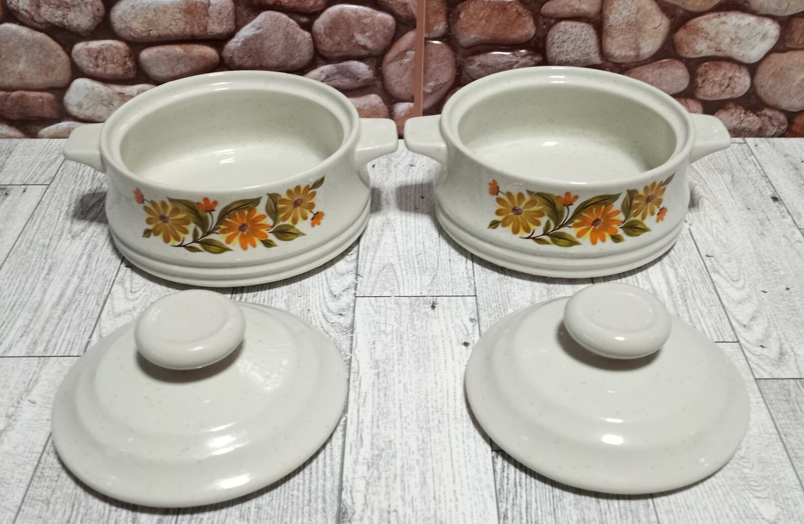 Capri Bake Serve And Store Stoneware CROCKS WITH LIDS. 1970’s eBay