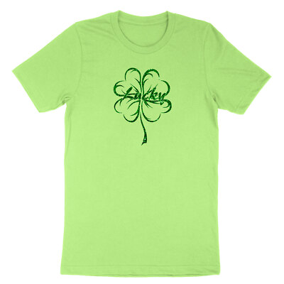 Lucky St. Patricks Day Shirt Green Clover Glitter Irish Shamrock Saint Patricks