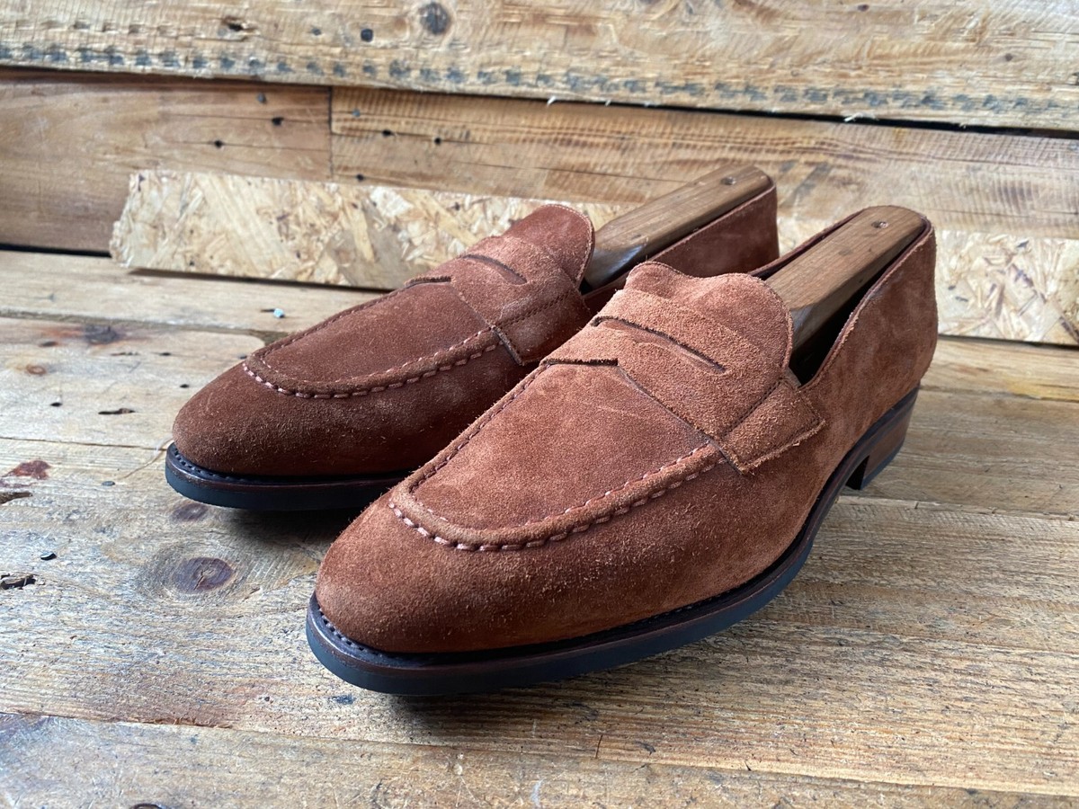 Carmina suede brown Penny loafers , dress shoes. uk 6.5 US 7.5 | eBay