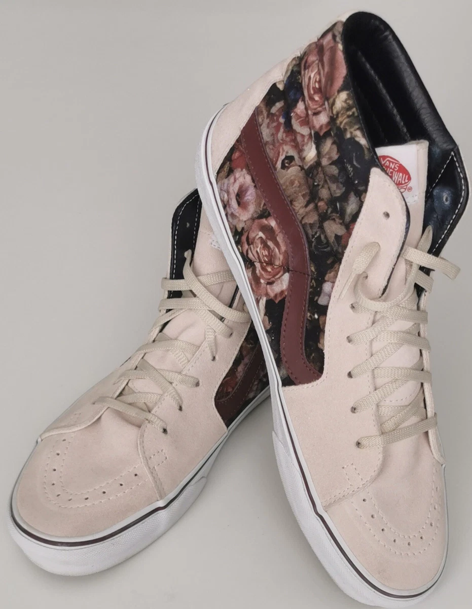 Vans Shoes Hightop Vans Rose Design Uk Size 11.5 Excellent Condition A1612