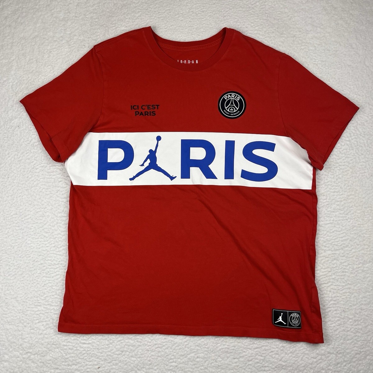 【本物保証 /関税・送料無料】PSG × JORDAN WORDMARK TEE jordan men jordan x paris saint germain wordmark tee black white
