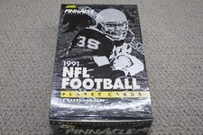 1991 Pinnacle Football Sealed Wax Box 36 Packs Original Owner