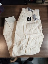 NWT STACY ADAMS Mens Size 38x34 Tan Poly Rayon Pants 8610SP