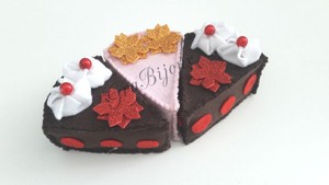 Segnaposto Natalizi Con Pannolenci.Fetta Di Torta Pannolenci Feltro Segnaposto Natalizio Ebay