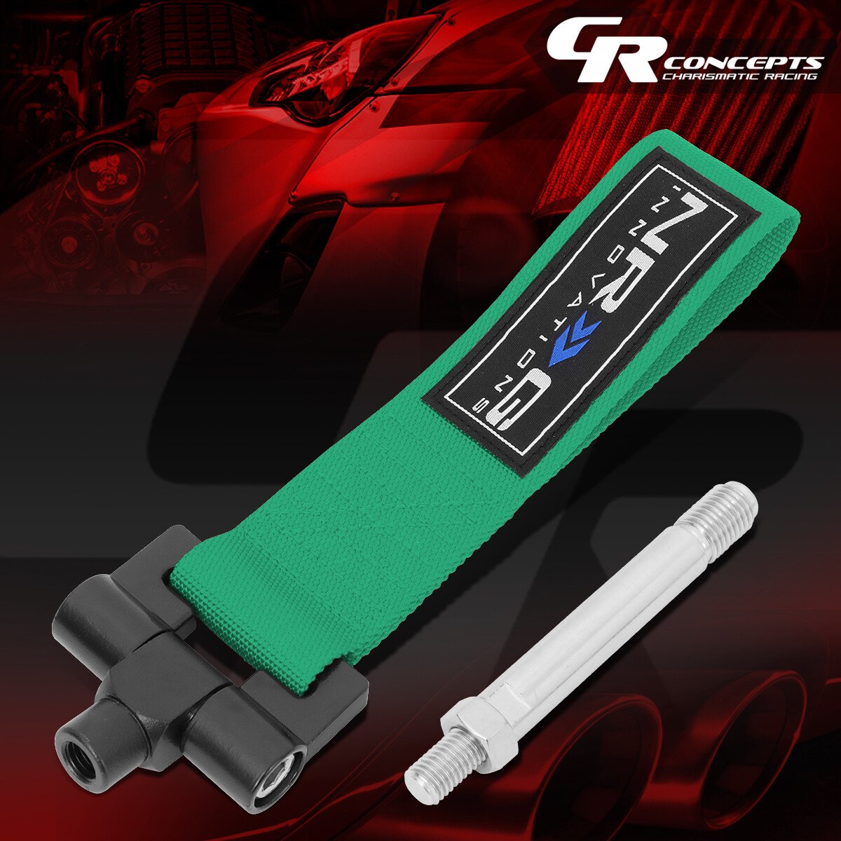 NRG FOR 0305 NISSAN 350Z G35 FRONT/REAR TOW HOOK STRAP BELT ADAPTER