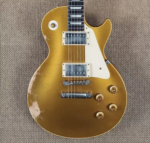 Electric Guitar 2008 Gibson Custom Shop '57 Reissue Les Paul Gold Top - COA