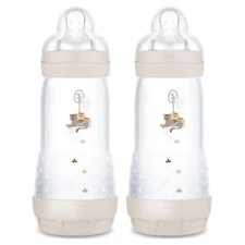 MAM Easy Start Anti-Colic Baby Bottle, Fast Flow, Breastfeeding-Like Silicone...
